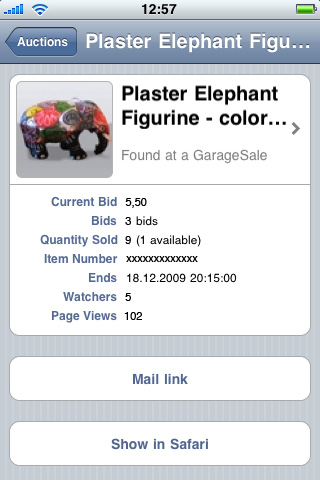 Auction Tracking
