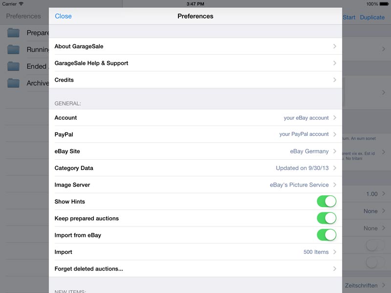 Preferences