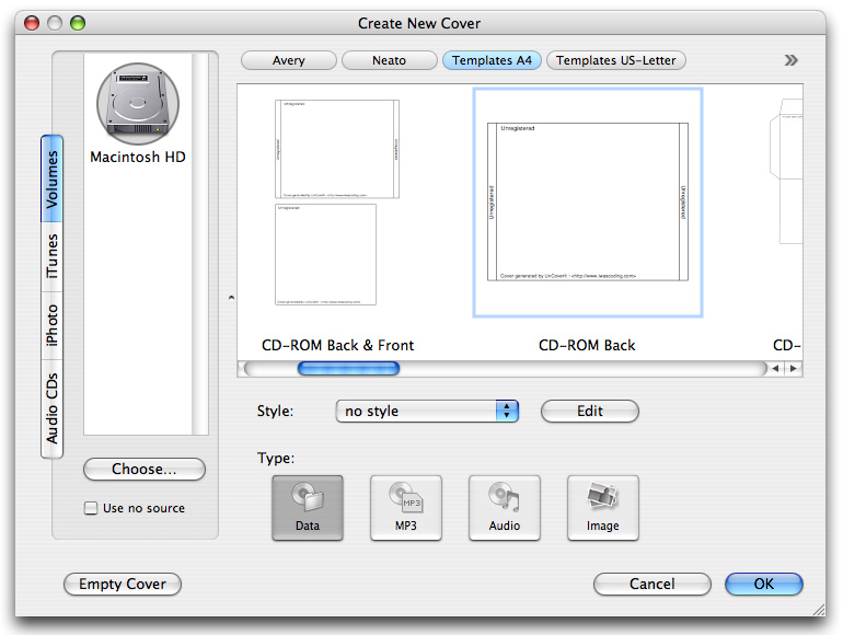 UnCoverIt New Cover Panel