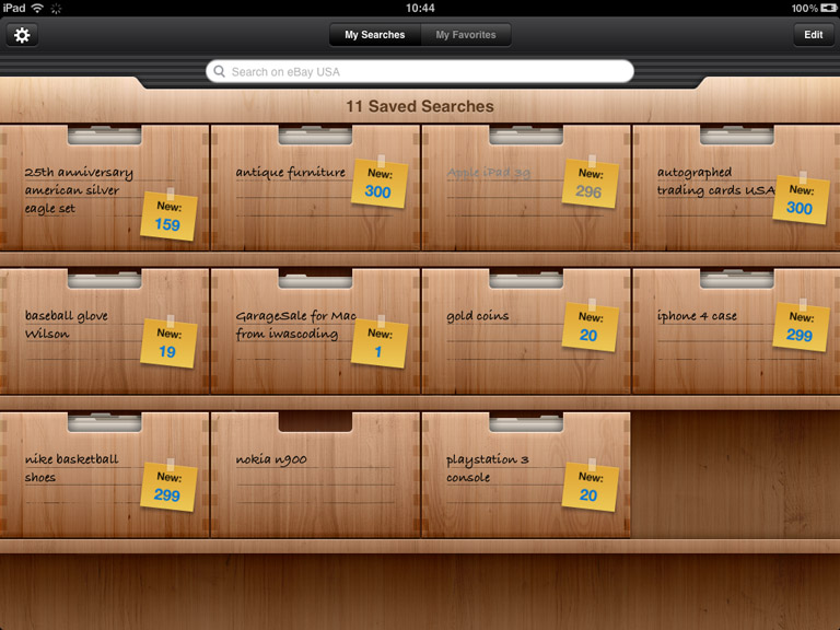 iPad: Gespeicherte Suchen