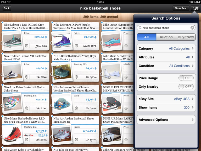iPad: Suchergebnisse