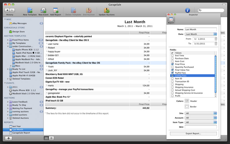 Garagesale The All In One Ebay Tool For Mac Os X